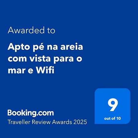 Apto pé na areia com vista para o mar e Wifi Praia Grande  Extérieur photo