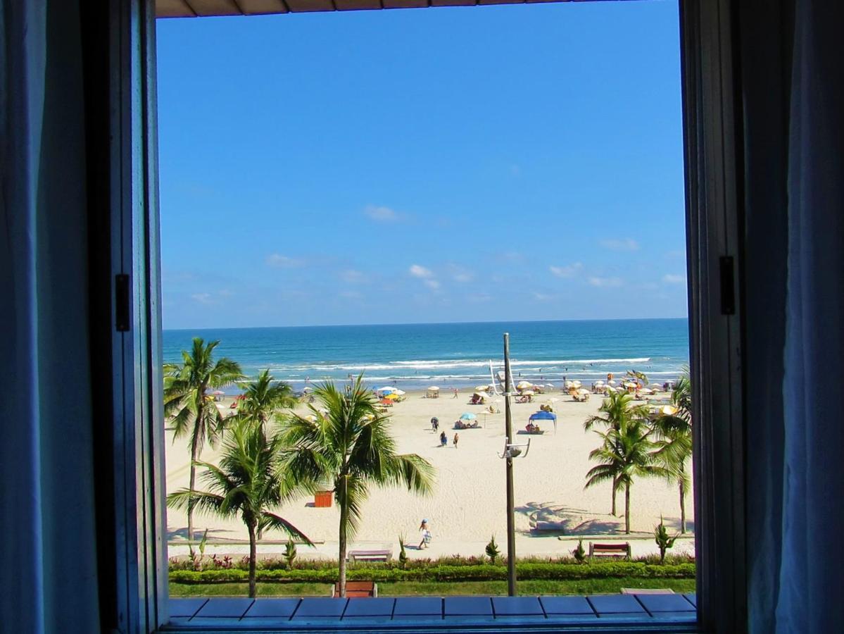 Apto pé na areia com vista para o mar e Wifi Praia Grande  Extérieur photo